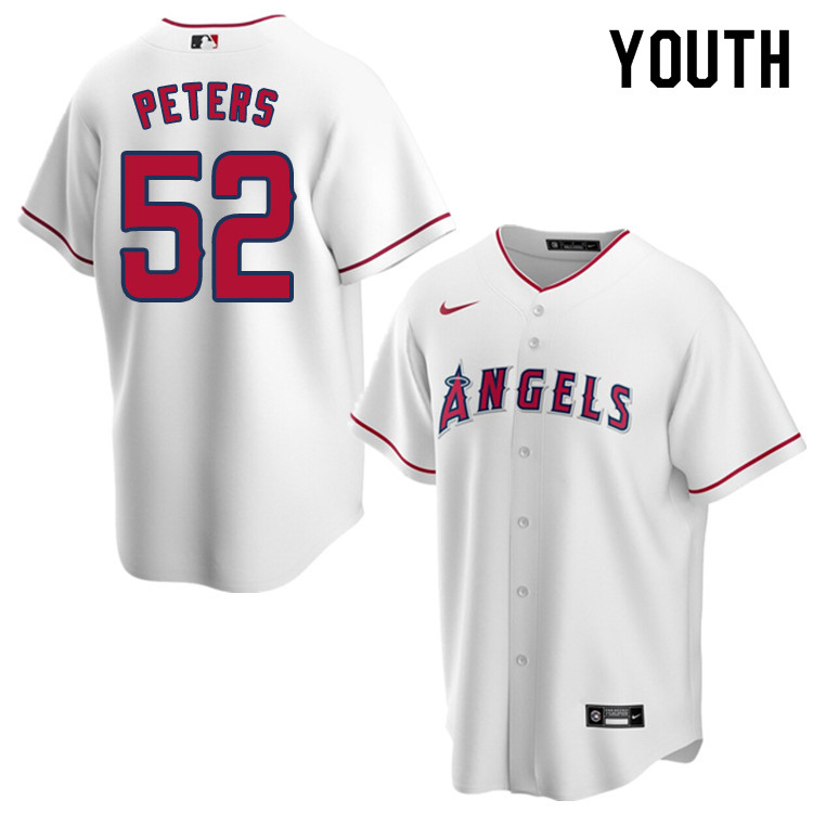 Nike Youth #52 Dillon Peters Los Angeles Angels Baseball Jerseys Sale-White